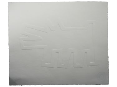 KEITH HARING BARKING DOG EMBOSSING