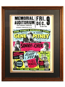 AMERICAN ROCK N ROLL MUSIC LITHOGRAPH POSTER FRAMED