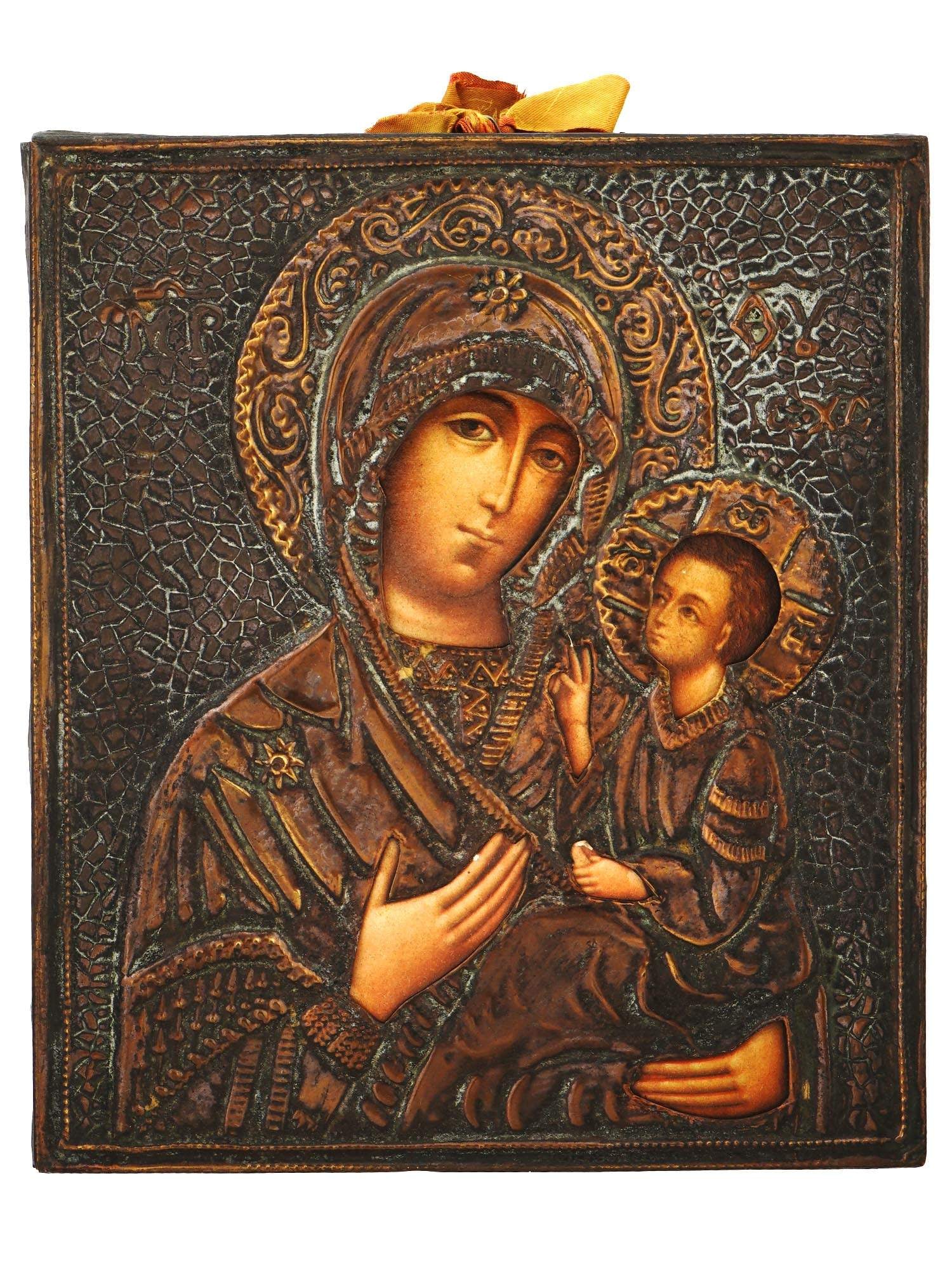RUSSIAN ORTHODOX PRINT ON WOOD MOTHER OF GOD KAZAN ICON (1 of 7)