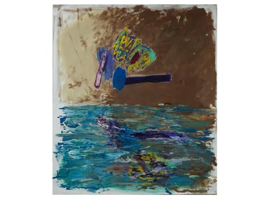 AMERICAN OIL ABSTRACT PAINTING BY GRAHAM COLLINS