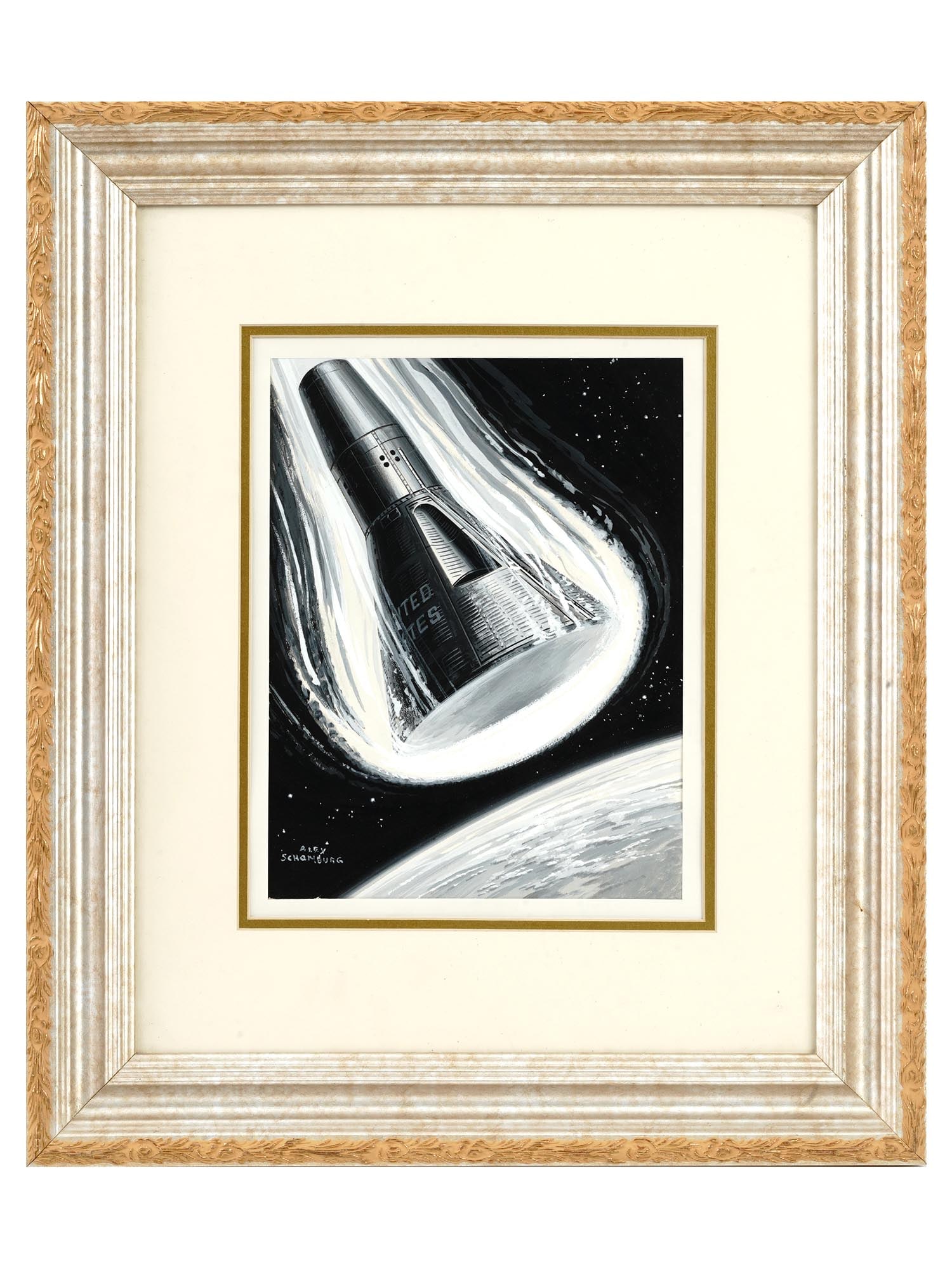 PAINTING MERCURY SIGNED BY ALEXANDER SCHOMBURG (1 of 4)