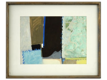 AMERICAN PAINTING SIGNED LAVERNE CHRISTOPHER ABSTRACT