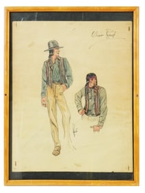JOHN LAURIS JENSEN AMERICAN COSTUME DESIGN PAINTING