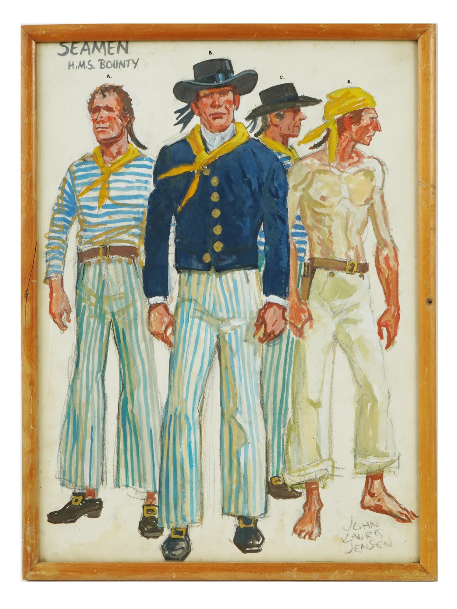 JOHN LAURIS JENSEN AMERICAN COSTUME DESIGN PAINTING (1 of 6)