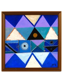 AFTER SAYED HAIDER RAZA INDIAN ABSTRACT PAINTING