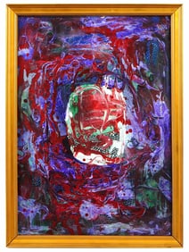 MIXED MEDIA PAINTING IN THE MANNER OF HORIA DAMIAN