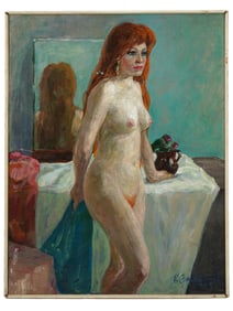 VIKTOR FILIPPOV RUSSIAN SOVIET ERA OIL PAINTING 1963