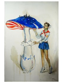 RUSSIAN AMERICAN ACRYLIC PAINTING BY DASHA FURSEY