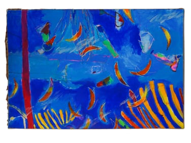 MODERN FRENCH ACRYLIC PAINTING BY PIERRE MABILLE