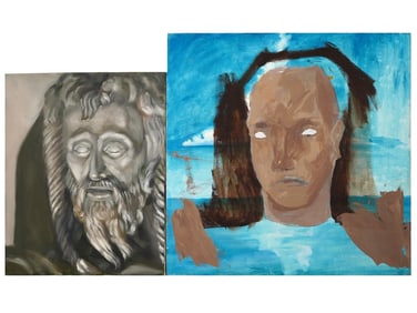CONTEMPORARY PORTRAIT OIL PAINTINGS SIGNED BY ARTIST