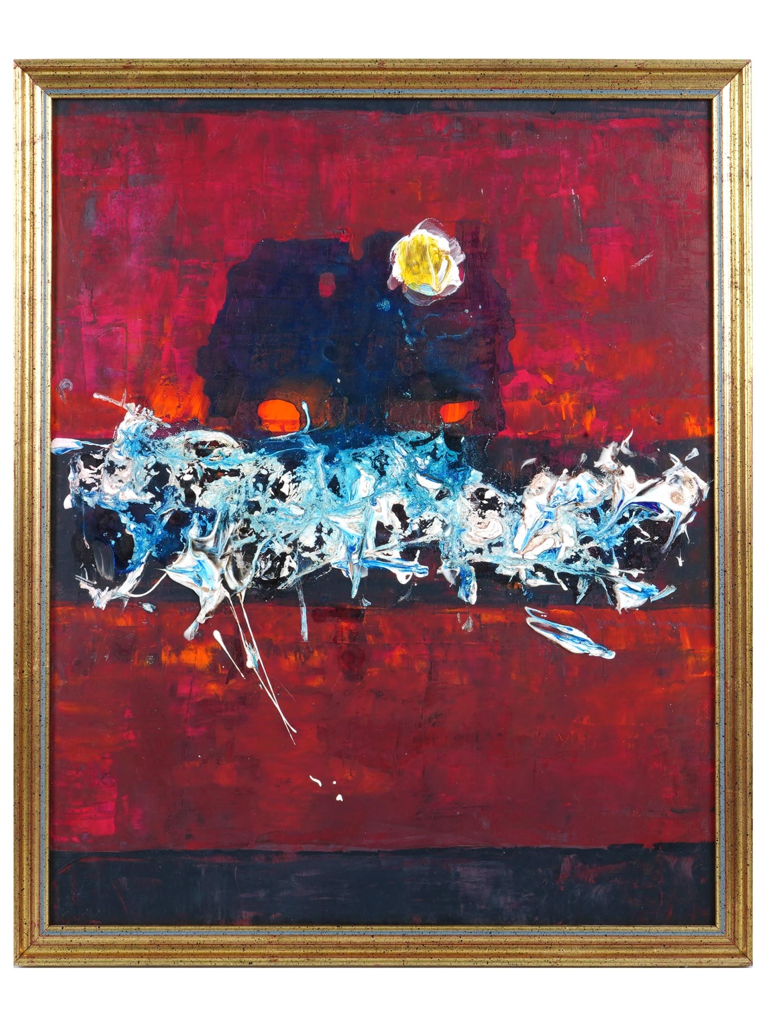 ATTRIBUTED TO VASUDEO S GAITONDE INDIAN OIL PAINTING (1 of 5)