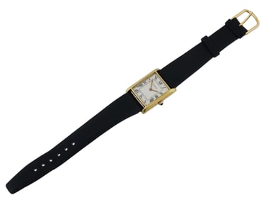 CARTIER TANK SOLO 18K GOLD ELECTROPLATED WRIST WATCH