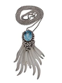 CAROL FELLEY STERLING SILVER WITH TOPAZ BROOCH PENDANT
