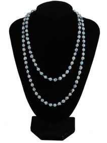 HAND KNOTTED BLACK TAHITIAN PEARL NECKLACE STRAND