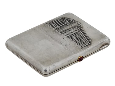 VINTAGE SOVIET NATIONAL OPERA SILVER CIGARETTE CASE
