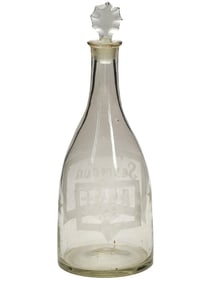 1868 DISI PRESIDENTAL SEYMOOR BLARR GLASS DECANTER