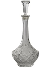 VINTAGE CRYSTAL CUT GLASS LIQUOR DECANTER WITH STOPPER
