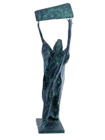 AMERICAN JUDAICA MOSES SCULPTURE BY DOUGLAS STATEN