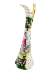 VINTAGE VIENNA STYLE GILT PAINTED PORCELAIN EWER
