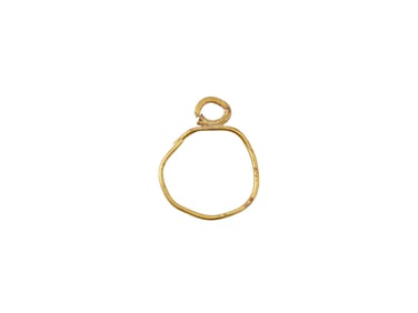 ANCIENT GOLD PENDANT OF A CIRCULAR SHAPE WITH A LOOP
