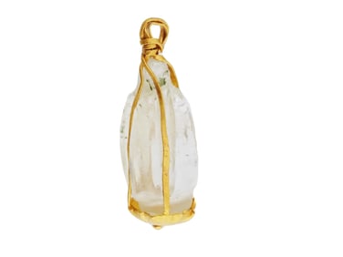 ANCIENT HELLENISTIC PERIOD CRYSTAL GOLD PENDANT