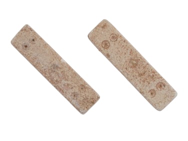 PAIR OF ANCIENT ROMAN STONE DICE 100 TO 300AD