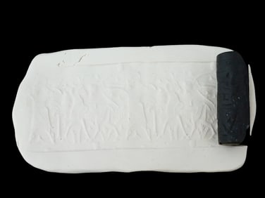 ANCIENT MESOPOTAMIAN HEMATITE CYLINDER SEAL BEAD
