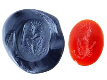 ANCIENT PORTRAIT CARVED CARNELIAN INTAGLIO SEAL