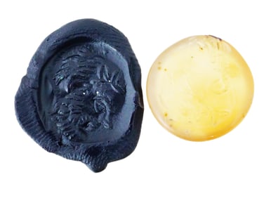 ANCIENT OVAL SHAPED CARVED AGATE INTAGLIO SEAL