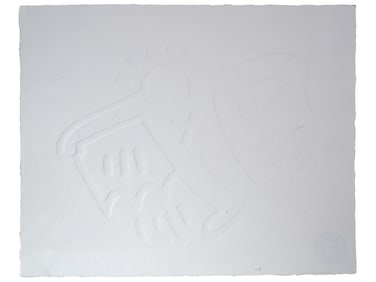KEITH HARING FLYING DEVIL EMBOSSING