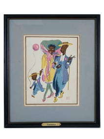 AMERICAN LITHOGRAPH BY ALBERT HIRSCHFELD SHARPY FAMILY