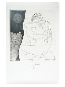 TREMOIS PIERRE YVES SIGNED LITHOGRAPH THE LOVERS