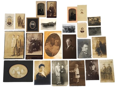COLLECTION OF ANTIQUE AMERICAN CABINET PHOTOGRAPHS