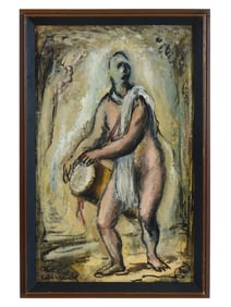 AMERICAN PAINTING BY RALPH V. ROBINSON HUMAN FIGURE