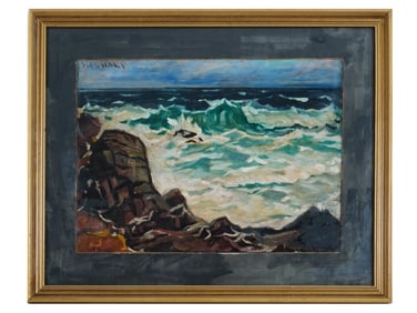 AMERICAN SEASCAPE OIL PAINTING AFTER JOSEPH SHARP