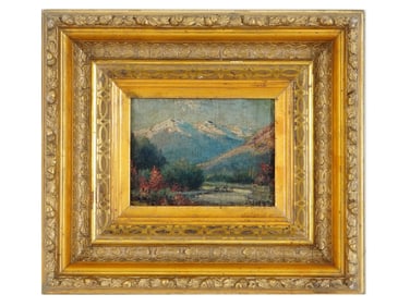 JOSEPH HENRY SHARP ANTIQUE AMERICAN OIL PAINTING