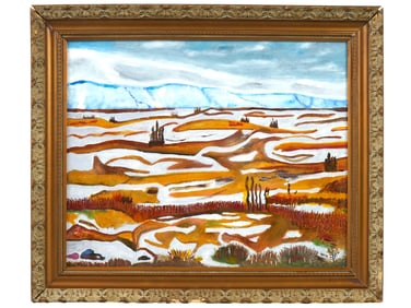 ATTR TO ALEXANDER YOUNG JACKSON LANDSCAPE OIL PAINTING