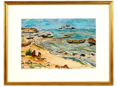 MID CENTURY GOUACHE PAINTING ATTR TO IRMA STERN