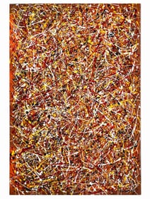 MANNER OF POLLOCK ABSTRACT EXPRESSIONIST PAINTING