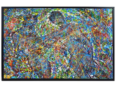 MANNER OF POLLOCK ABSTRACT EXPRESSIONIST PAINTING