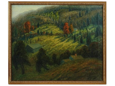 AMERICAN OIL PAINTING BY HUGO VON SCHWANENFLUEGEL