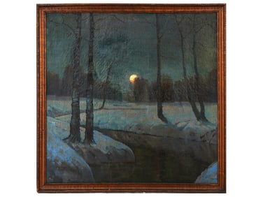 RUSSIAN LANDSCAPE OIL PAINTING PIOTR PETROVICHEV