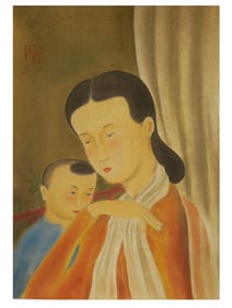 ATTR LE PHO VIETNAMESE WATERCOLOR PAINTING ON SILK