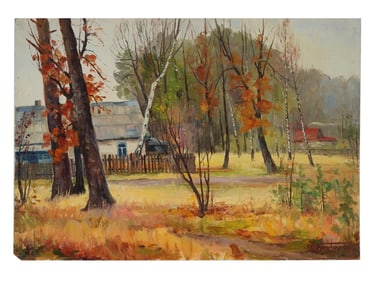 FEDIR KONOVALIUK UKRANIAN LANDSCAPE OIL PAINTING
