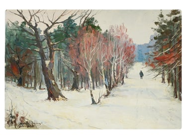 FEDIR KONOVALIUK UKRANIAN LANDSCAPE OIL PAINTING