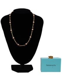 MILOR GILT STERLING SILVER NECKLACE AND TIFFANY PIN