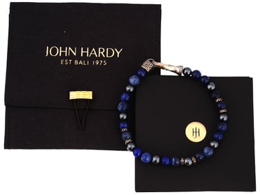 JOHN HARDY STERLING SILVER LAPIS LAZULI BRACELET