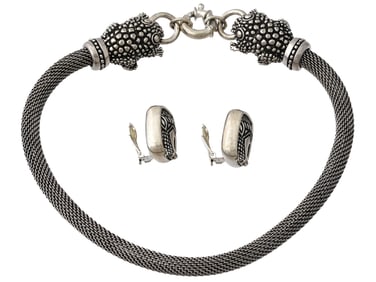 CABOT COSTUME JEWELRY SET OF NECKLACE AND EARRINGS