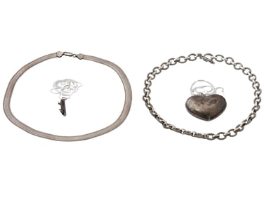 LOT OF 925 STERLING SILVER NECKLACES WITH PENDANTS