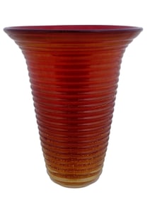 ITALIAN GILT SEGUSO VETRI DARTE MURANO GLASS VASE